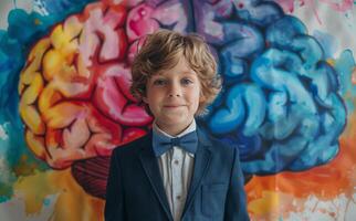 Young Boy in Suit and Bow Tie photo