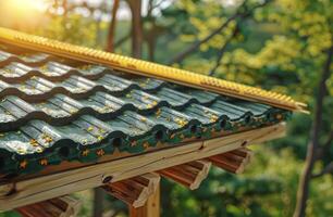 Close Up of Roof of House photo