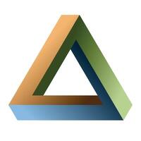 superposición de triángulo abstracto vector