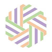 The abstract color hexagonal pattern on white background. vector