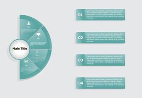 Modern infographic template design for web design, UI apps, business presentation, workflow layout, diagram, annual report. vector