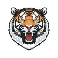 Tiger Face , Tiger Head Illustration Mascot Design vector