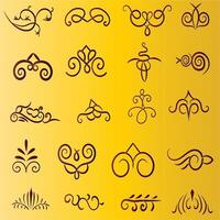 illustration graphic elements for design swirl gradient vector