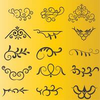 illustration graphic elements for design swirl gradient vector