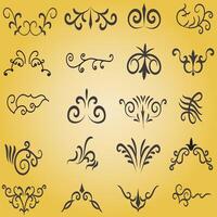 illustration graphic elements for design swirl gradient vector