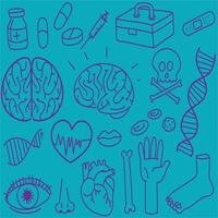 icons illustration vectors doodles elements of science