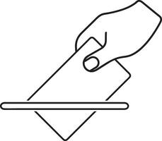 vote line icon outline vector