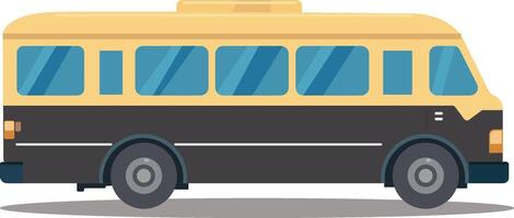 flat bus cartoon vector