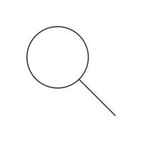 Magnifying glass or search icon, flat graphic on isolated background. vector