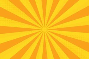 orange sun rays background vector