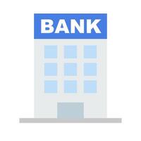 plano diseño banco edificio icono. financiero edificio icono. vector