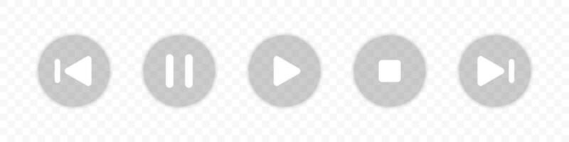 Play button set. or audio player buttons. , audio, player signs. vector