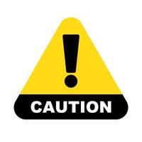 Caution icon. Warning or attention icon. vector