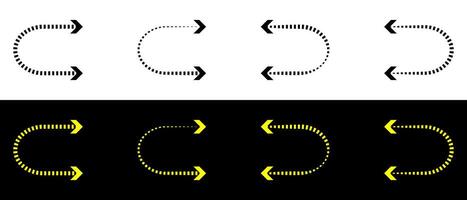 Arrow pointing both sides, direction sign, right and left side arrow icon. vector