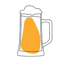 cerveza vaso Fresco alcohólico bebida dibujos animados ilustración gráfico diseño vector