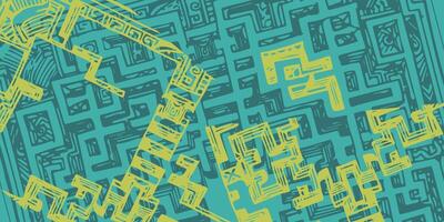 Turquoise abstract pattern on white background vector