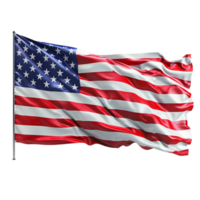 Flag waving in the wind on a transparent background png