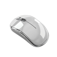 A silver computer mouse on a transparent background png