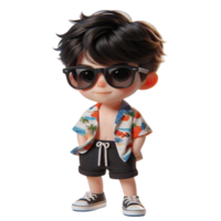 aigenerated boy wearing sunglasses and a shirt png