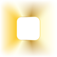 glow light golden curve corner square png