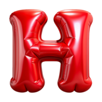 3d foil plastic party balloon H png