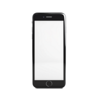 zwart smartphone met blanco scherm png