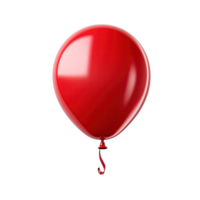Shiny Red Helium Balloon Floating in Air png
