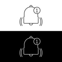 Notification bells icon isolated. Reminder or alarm message. Interface smartphone element vector