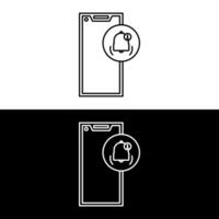 Notification bells icon isolated. Reminder or alarm message. Interface smartphone element vector