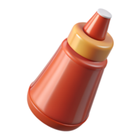 red ketchup bottle with a yellow top png