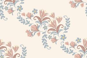 floral modelo sin costura Clásico bordado textura boho diseño estilo. vector