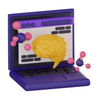 Cutting-Edge Tech Research of Computer Science. 3D Render png