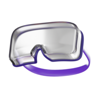 Protective Gear for Science of Safety Goggles for Laboratory Use. 3D Render png