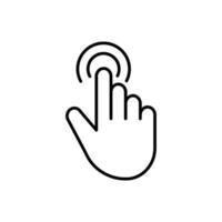 hand click icon design outline style vector