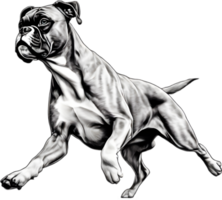 Adorable Boxer dog poses for a portrait. AI-Generated. png