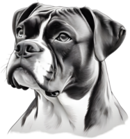 adorável boxer cachorro poses para uma retrato. gerado por ai. png