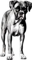 aanbiddelijk bokser hond poses voor een portret. ai-gegenereerd. png