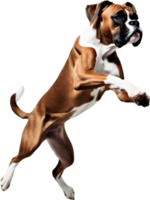 adorável boxer cachorro poses para uma retrato. gerado por ai. png