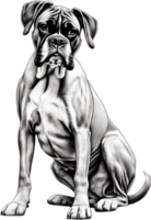 adorable Boxer perro poses para un retrato. ai-generado. png