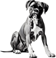 adorável boxer cachorro poses para uma retrato. gerado por ai. png