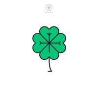 Four Leaf Clover Icon theme symbol illustration isolated on white background vector