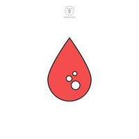 sangre soltar icono. médico o cuidado de la salud tema símbolo ilustración aislado en blanco antecedentes vector