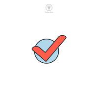 Check Mark Icon theme symbol illustration isolated on white background vector