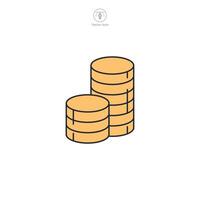 Coin Icon theme symbol illustration isolated on white background vector