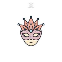 Mask Masquerade Icon theme symbol illustration isolated on white background vector