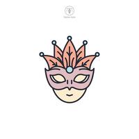 Mask Masquerade Icon theme symbol illustration isolated on white background vector