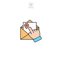 Email Icon theme symbol illustration isolated on white background vector