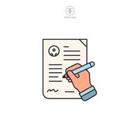 Confidential Document Icon theme symbol illustration isolated on white background vector