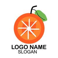 Fresco naranja Fruta logo diseño vector