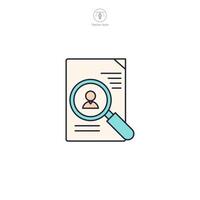 Job interview hire form Icon theme symbol illustration isolated on white background vector